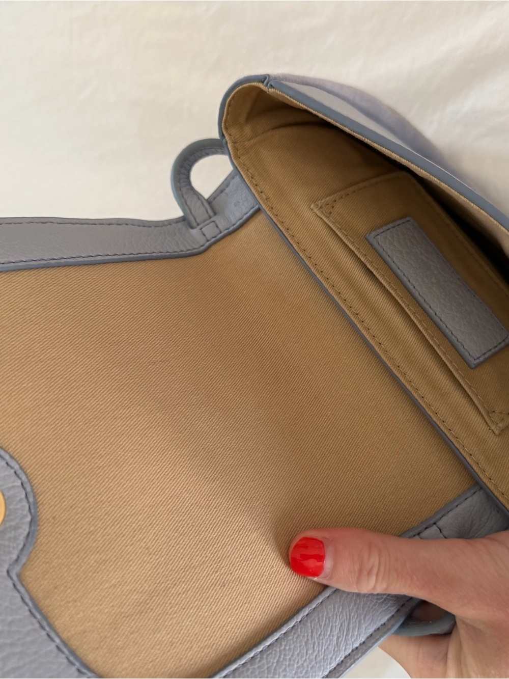 See By Chloe Dusty Blue Mini Suede & Leather Crossbody - Picture 3 of 4